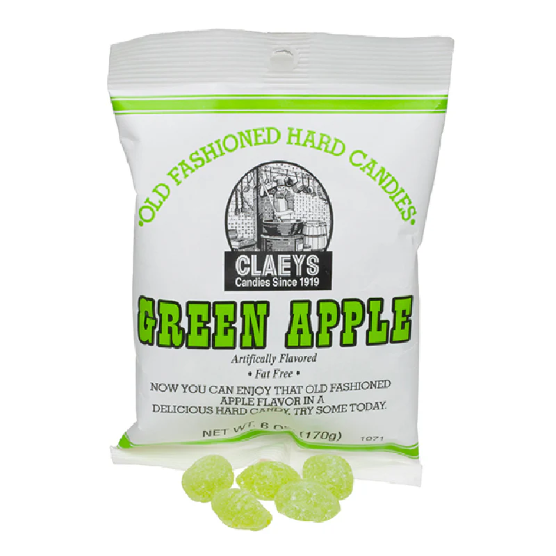 Claeys Old Fashioned Hard Candy Green Apple (170g)