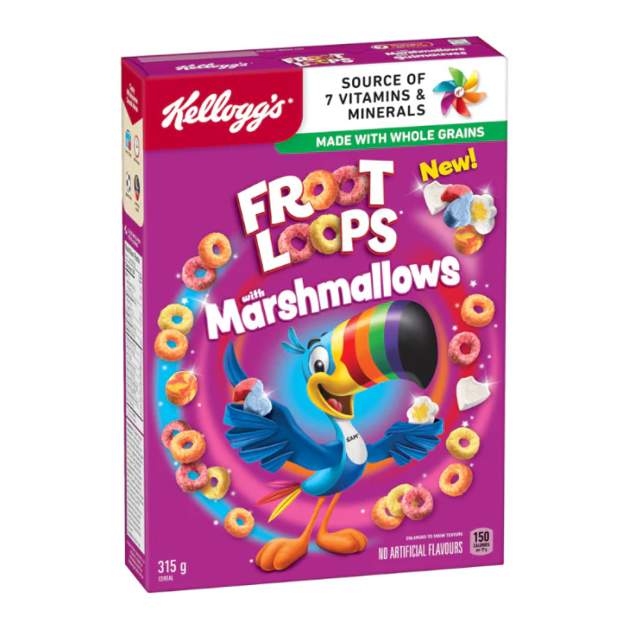 Kellogg's Froot Loops Cereal with Marshmallows (315g)