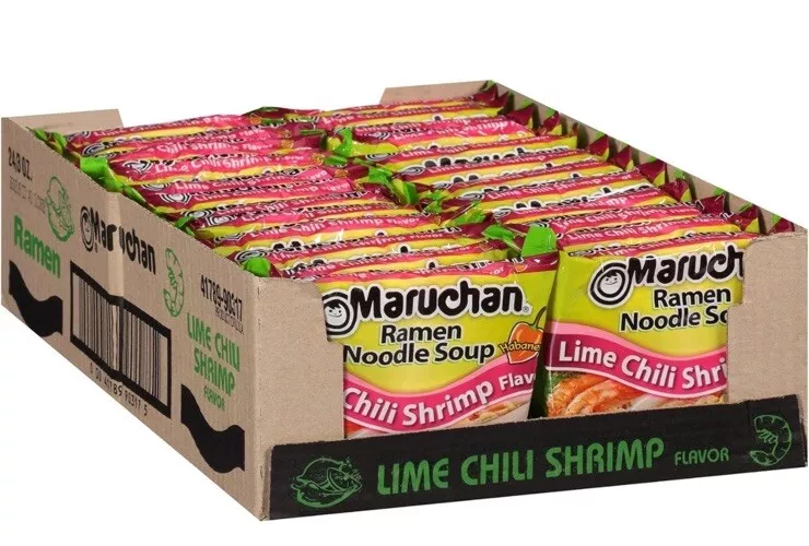 Maruchan Lime Chili Shrimp Flavour Ramen Noodles (85g) (24 Pack)